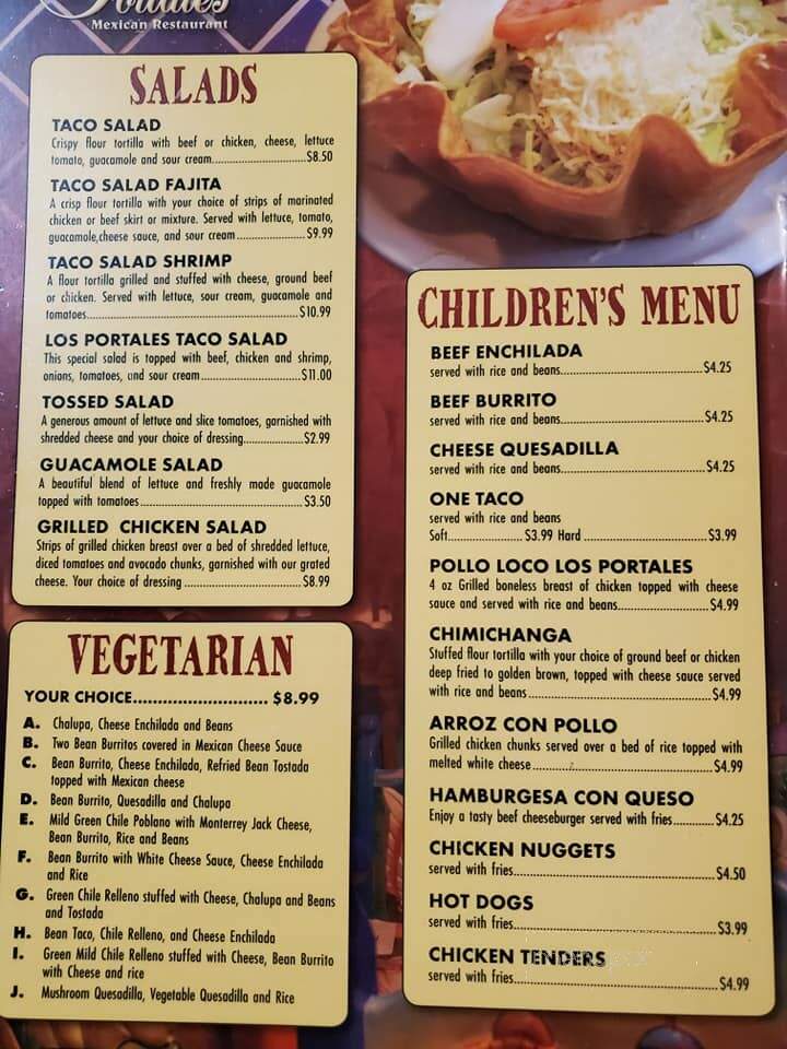 Los Portales Mexican Restaurant - Tipton, IN menu_pic