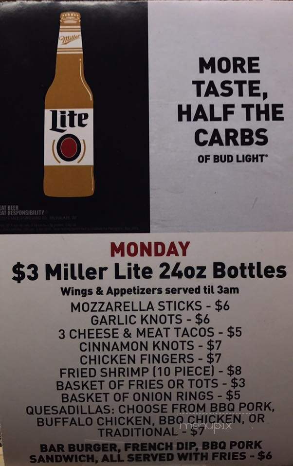 The Registry Bar & Grill - Crown Point, IN menu_pic