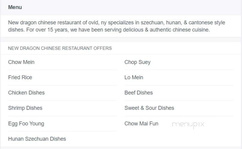 New Dragon - Ovid, NY menu_pic