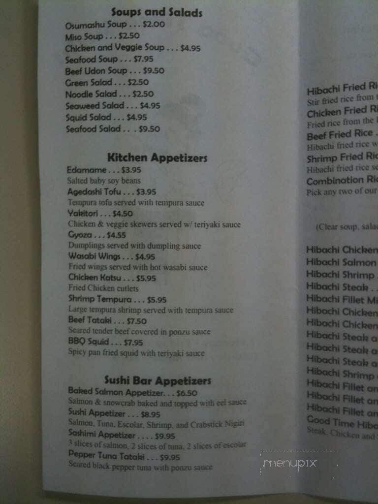 Good Time Sushi - New Orleans, LA menu_pic