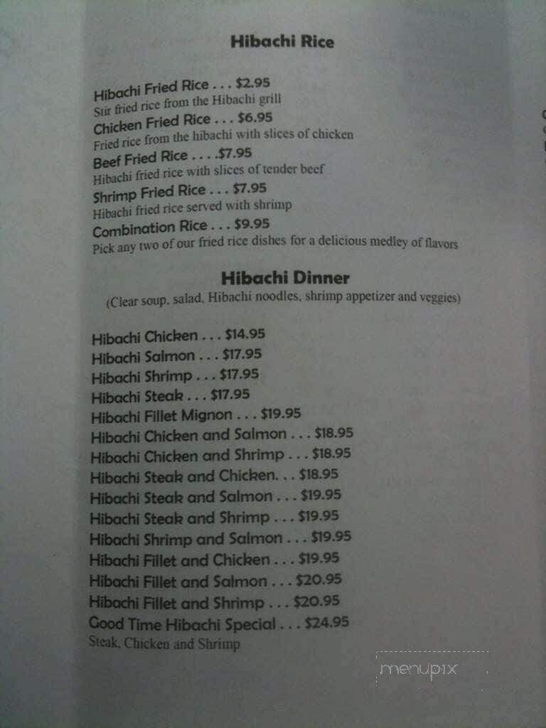 Good Time Sushi - New Orleans, LA menu_pic