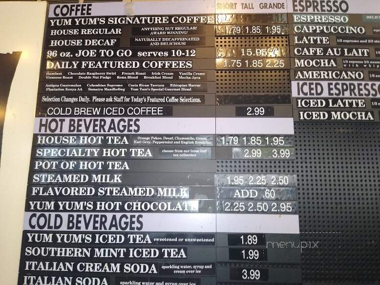 Yum Yum's Bagel Cafe - Uniontown, PA menu_pic