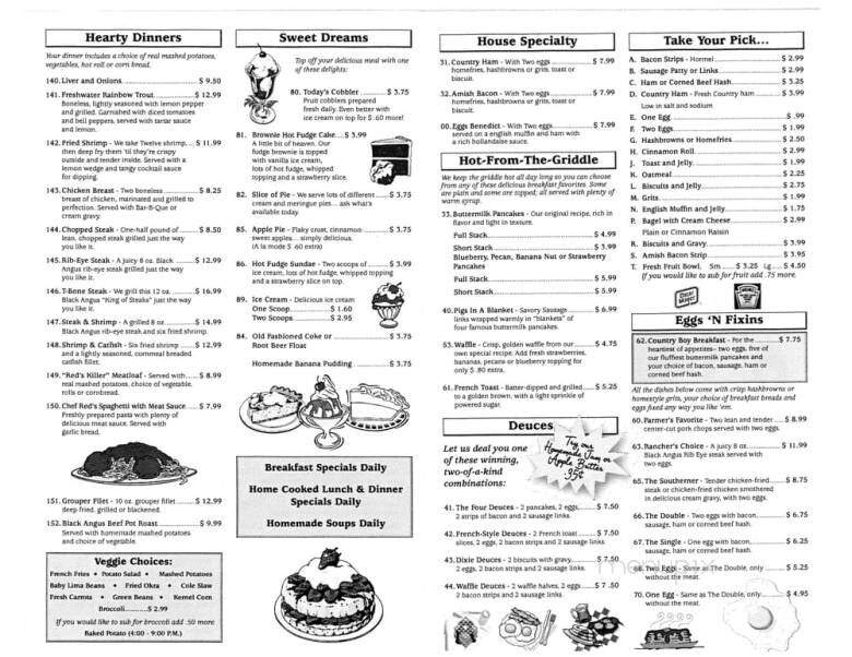 Crager's Restaurant - Sarasota, FL menu_pic