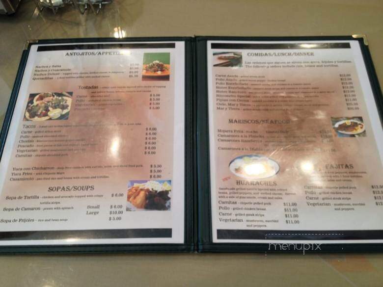 Rinconcito Salvadoreno Restaurant - Vancouver, BC menu_pic