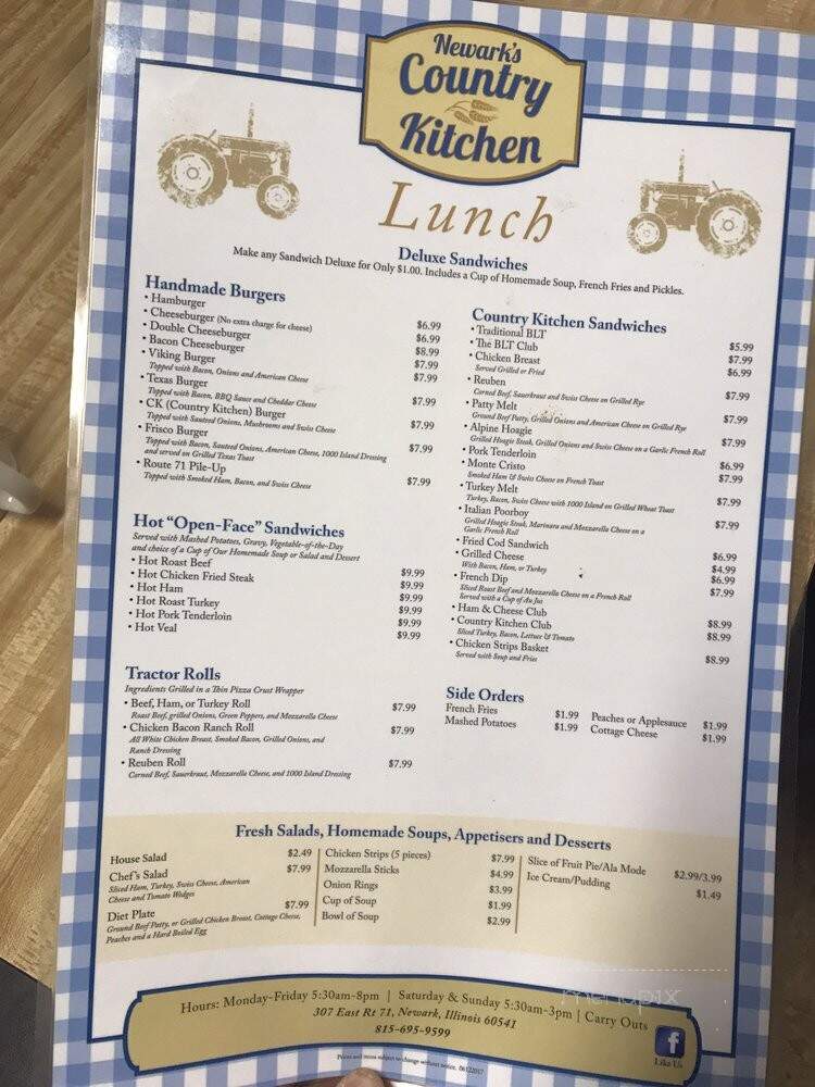 Newark's Country Kitchen - Newark, IL menu_pic