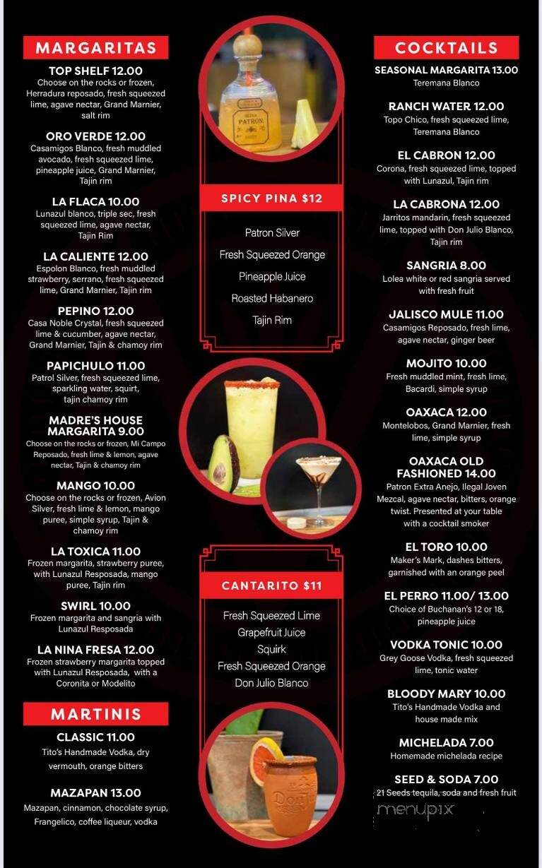 Madre's Mexican Kitchen - Tulsa, OK menu_pic