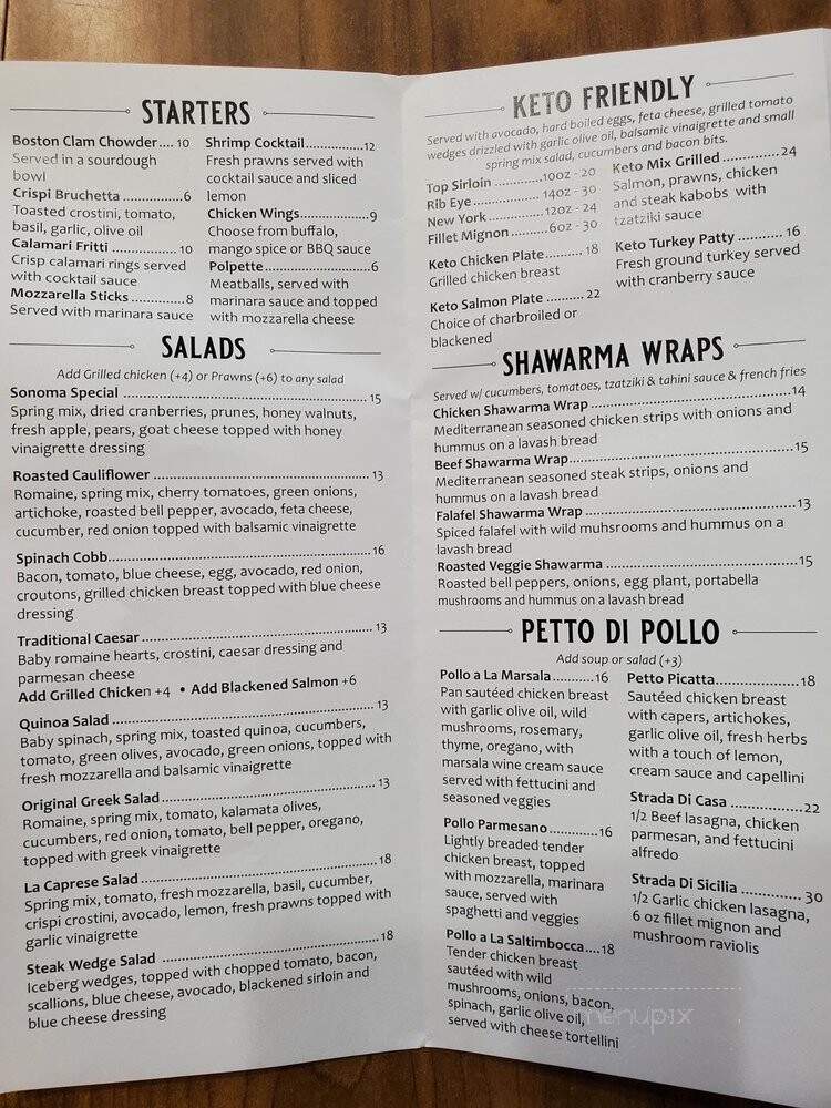 La Bruchetta Rustica - Prunedale, CA menu_pic