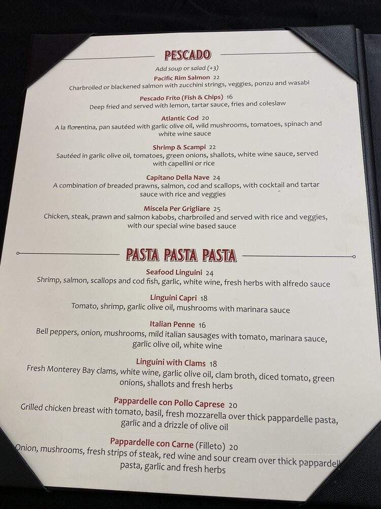 La Bruchetta Rustica - Prunedale, CA menu_pic