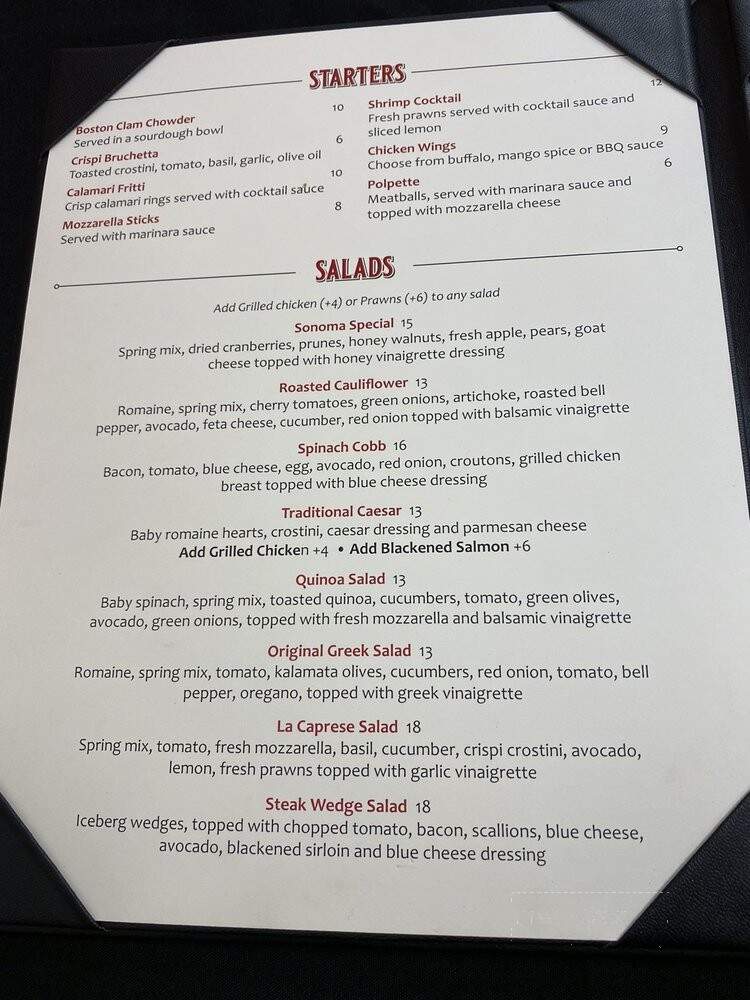 La Bruchetta Rustica - Prunedale, CA menu_pic