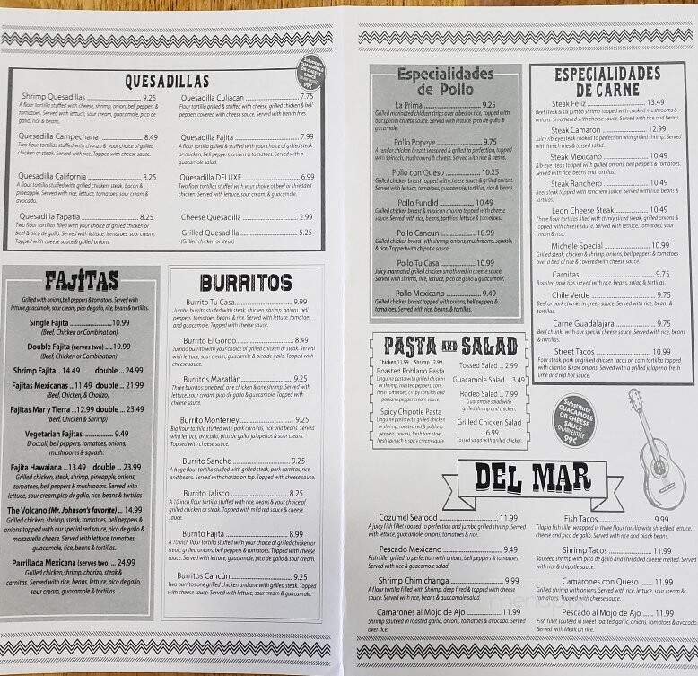 Tu Casa Mexican Bar & Grill - Butler, MO menu_pic