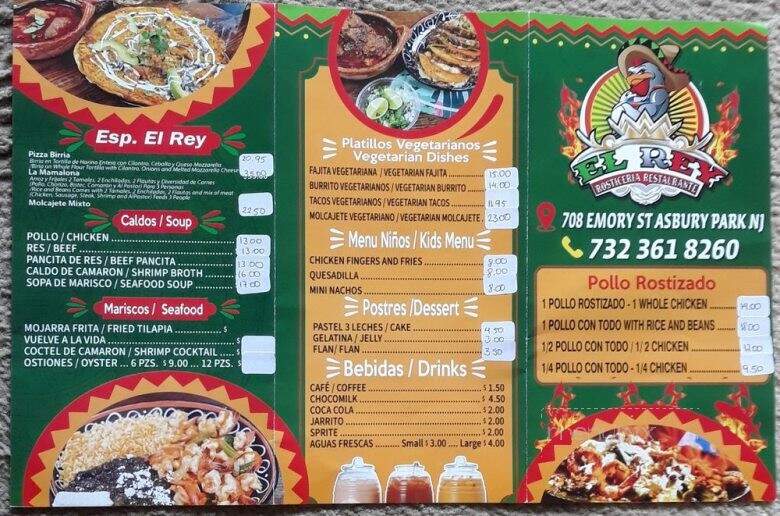El Rey Rosticeria y Restaurante - Asbury Park, NJ menu_pic