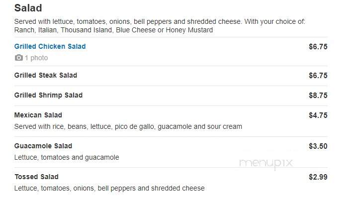 Los Agave's - Eddyville, KY menu_pic