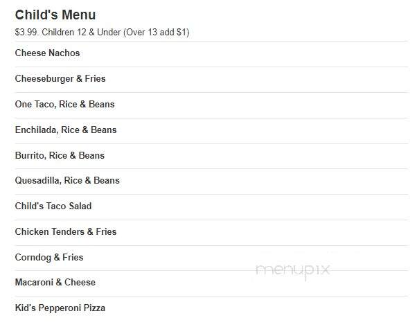 Los Agave's - Eddyville, KY menu_pic