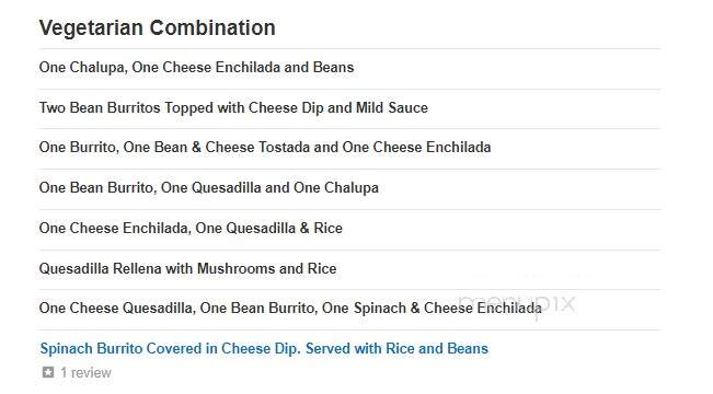 Los Agave's - Eddyville, KY menu_pic