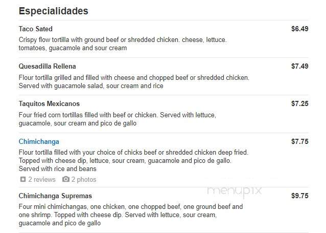 Los Agave's - Eddyville, KY menu_pic