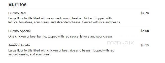 Los Agave's - Eddyville, KY menu_pic