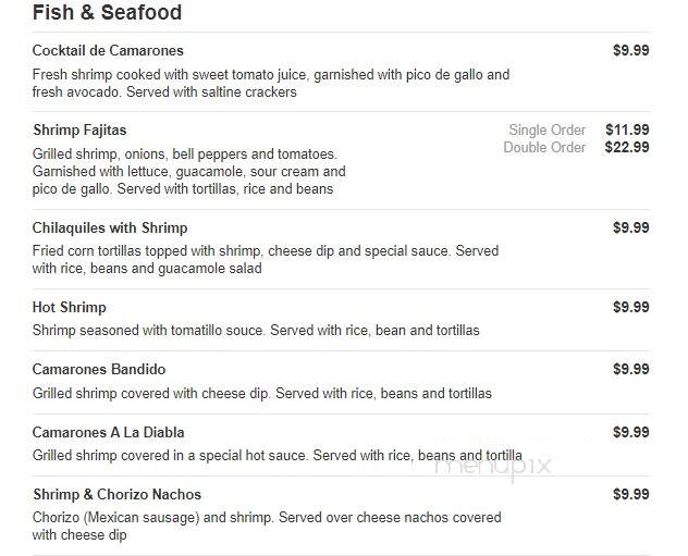 Los Agave's - Eddyville, KY menu_pic