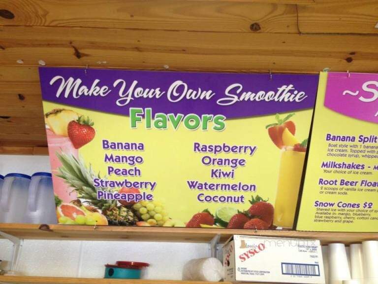 Haley's Ice Cream Store - Holden Beach, NC menu_pic