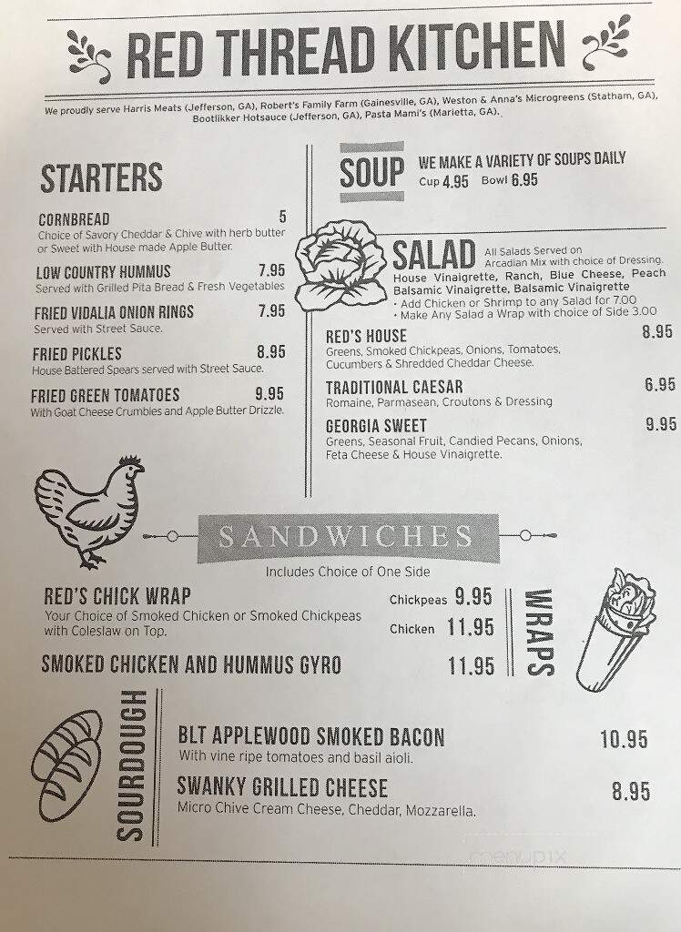 The Red Thread Kitchen - Hoschton, GA menu_pic