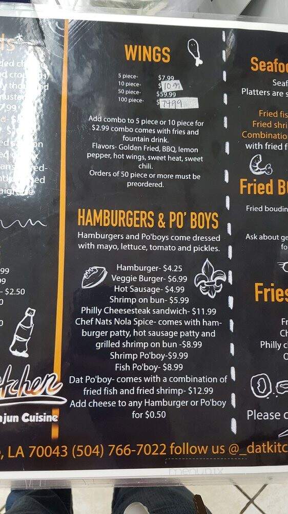 Dat Kitchen - Chalmette, LA menu_pic
