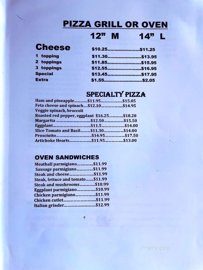 Frank and John from Italy on the Water - Smithfield, RI menu_pic
