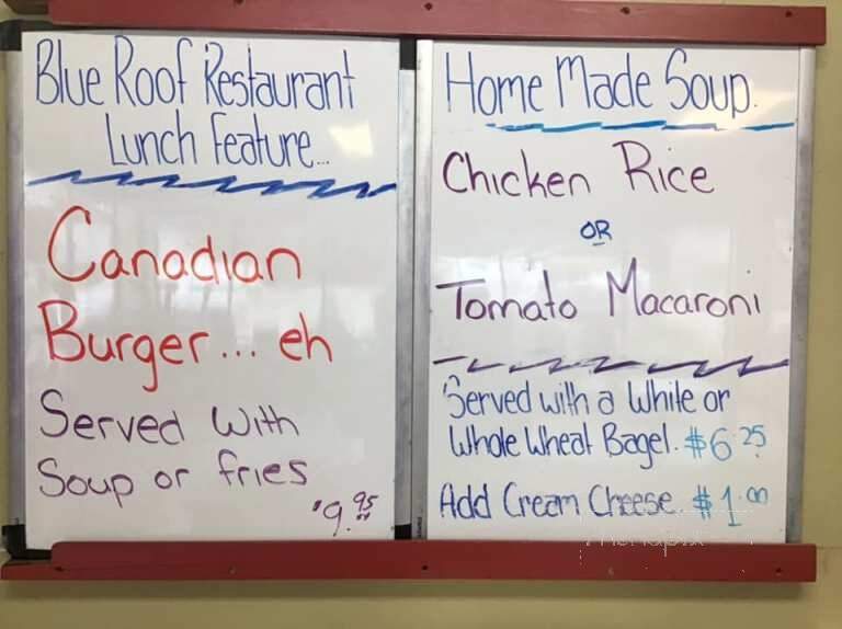 The Blue Roof Restaurant - Sundridge, ON menu_pic