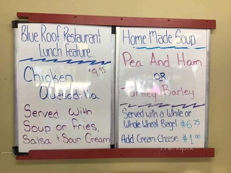 The Blue Roof Restaurant - Sundridge, ON menu_pic