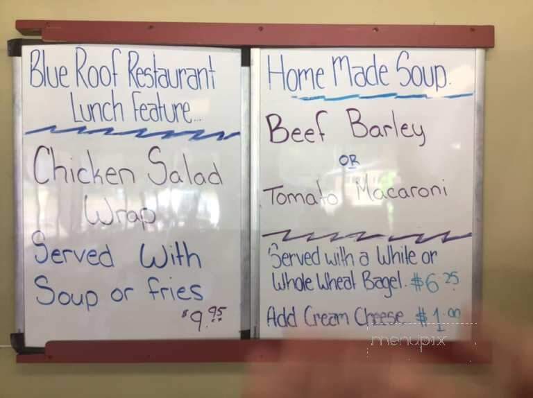 The Blue Roof Restaurant - Sundridge, ON menu_pic