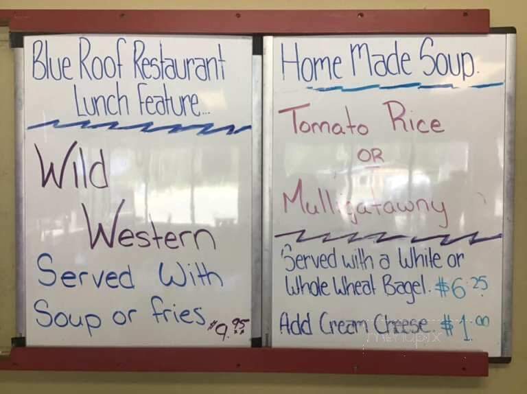 The Blue Roof Restaurant - Sundridge, ON menu_pic