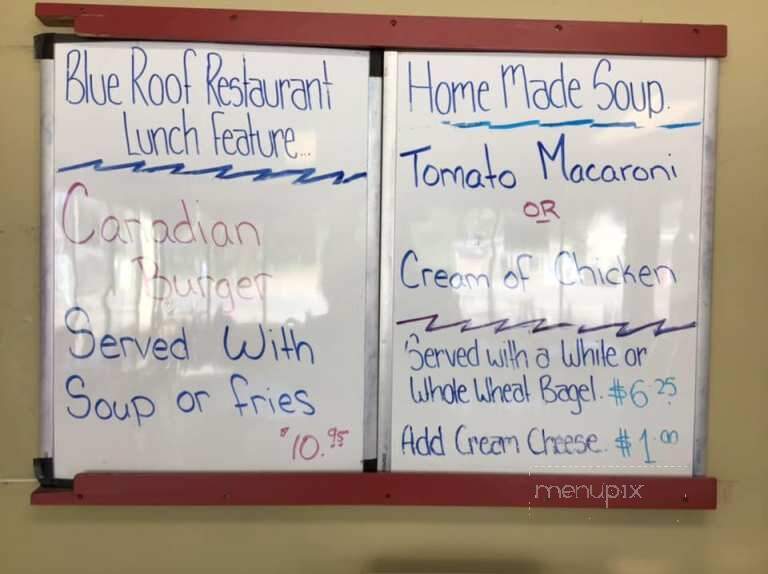 The Blue Roof Restaurant - Sundridge, ON menu_pic