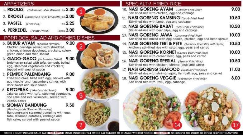 Indo Bistro Grand Terrace - Grand Terrace, CA menu_pic