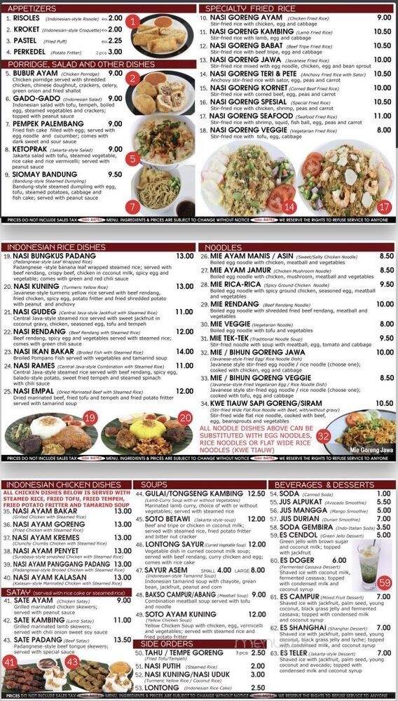 Indo Bistro Grand Terrace - Grand Terrace, CA menu_pic