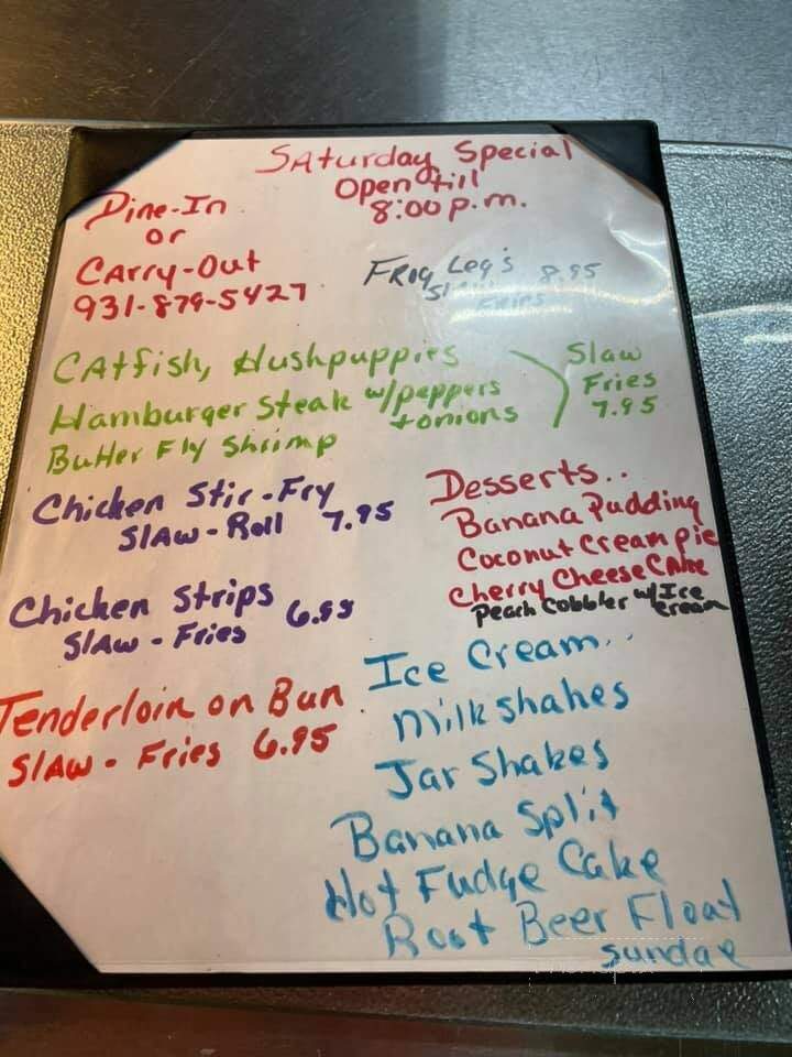 Forbus General Store - Pall Mall, TN menu_pic
