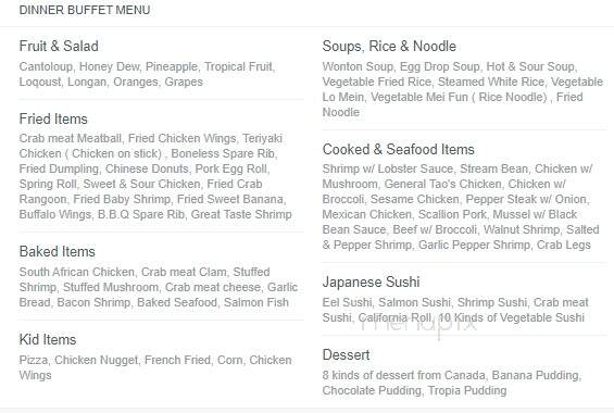 New Chinamen's Buffet - Colonial Heights, VA menu_pic