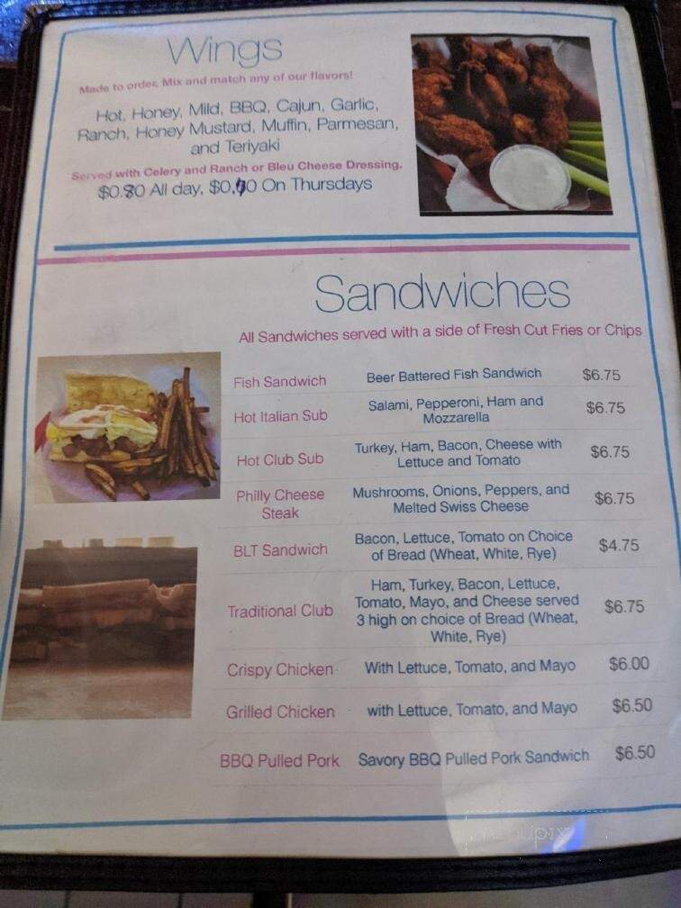 Flying Pig Saloon - Salem, OH menu_pic