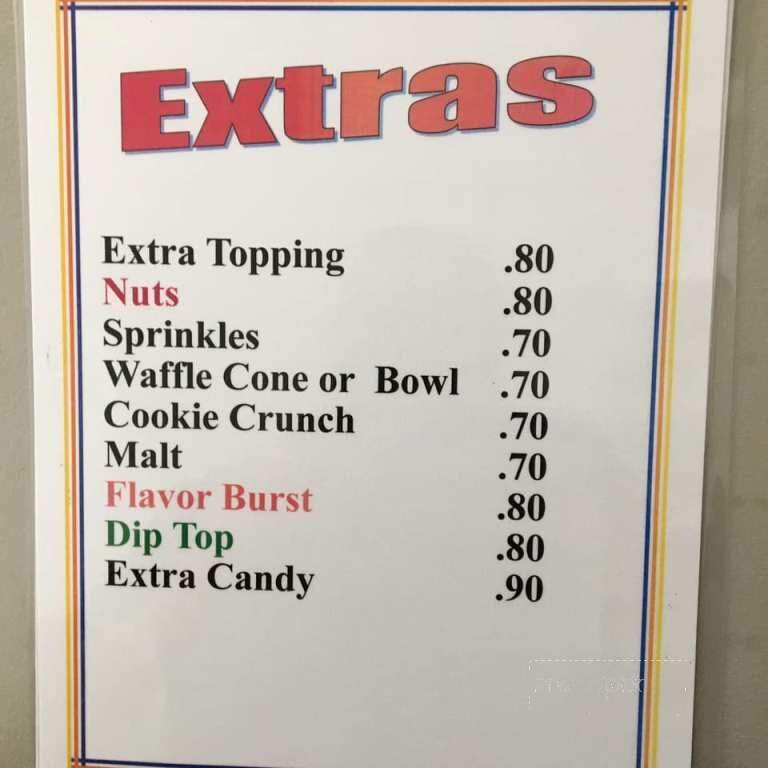 Lindy's Ice Cream Stop - Norwich, NY menu_pic