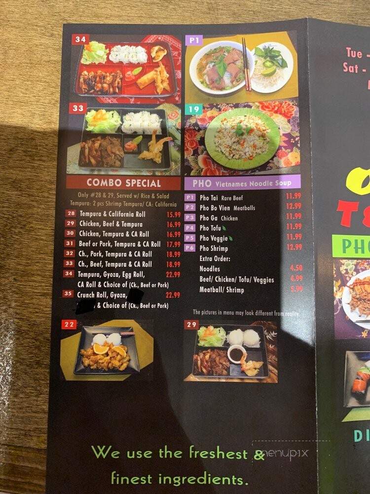 Oyiso Teriyaki - Ferndale, WA menu_pic
