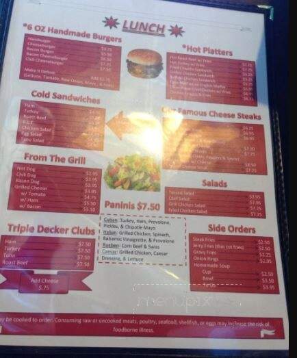 Spanky's Country Restaurant - Newfoundland, PA menu_pic