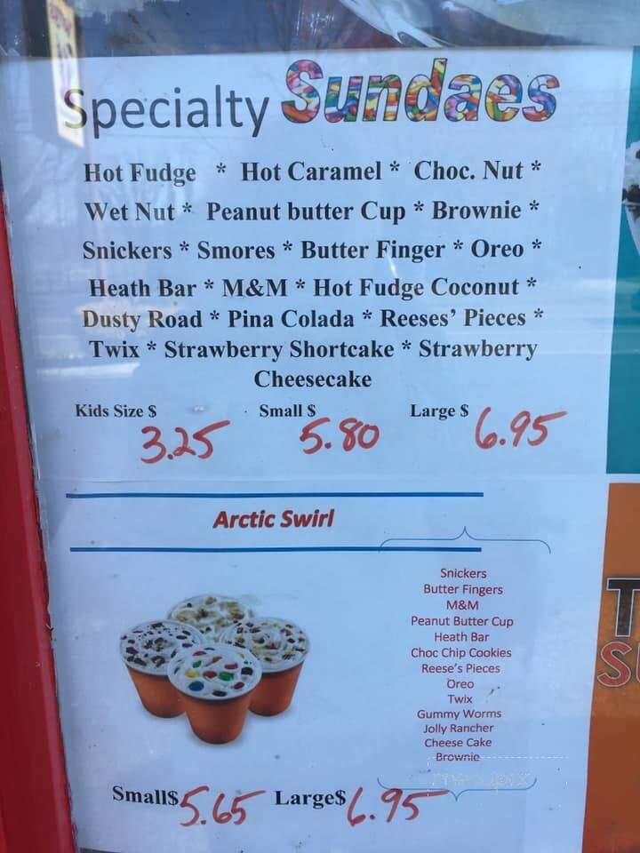 Terry's Custard - Bridgeton, NJ menu_pic