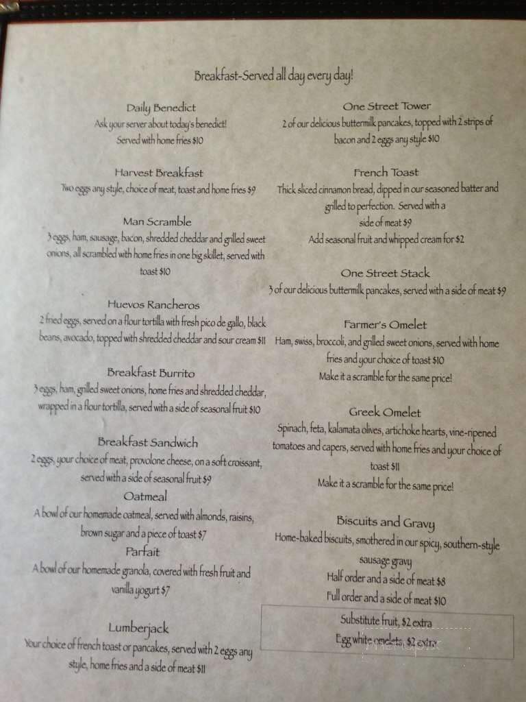 Sassy's Cafe - Redmond, OR menu_pic