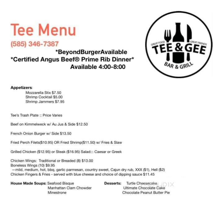 Tee & Gee Bar and Grill - Lakeville, NY