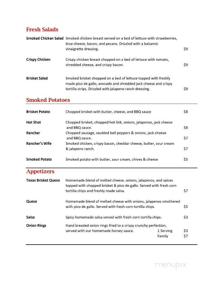 Windmill Cafe on the Square - Frankston, TX menu_pic