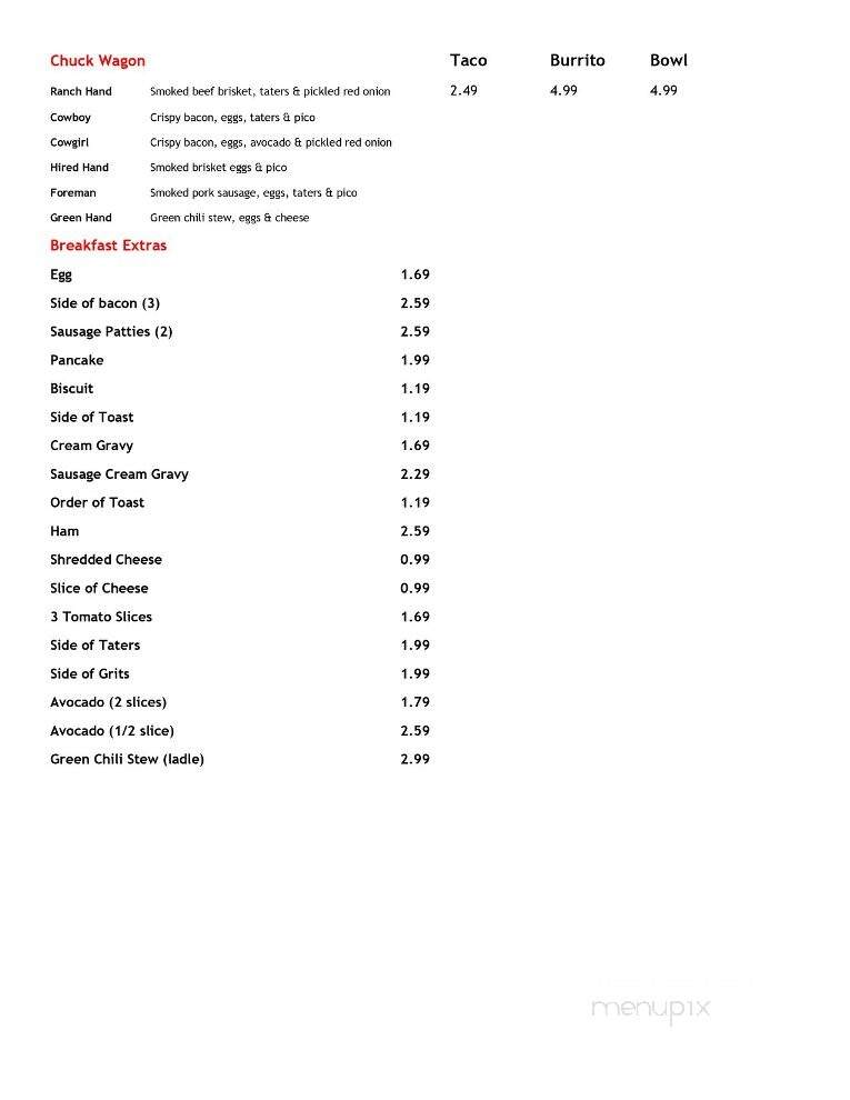 Windmill Cafe on the Square - Frankston, TX menu_pic