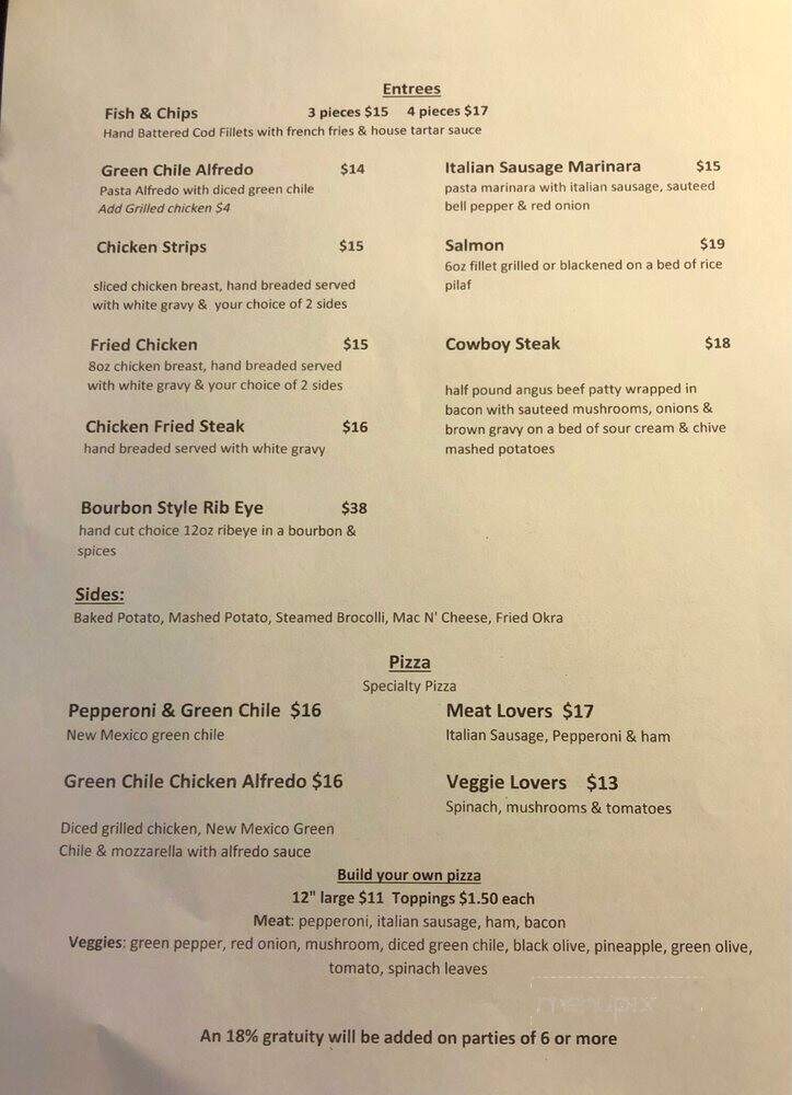 Mulligan's Resturant Bar - Raton, NM menu_pic