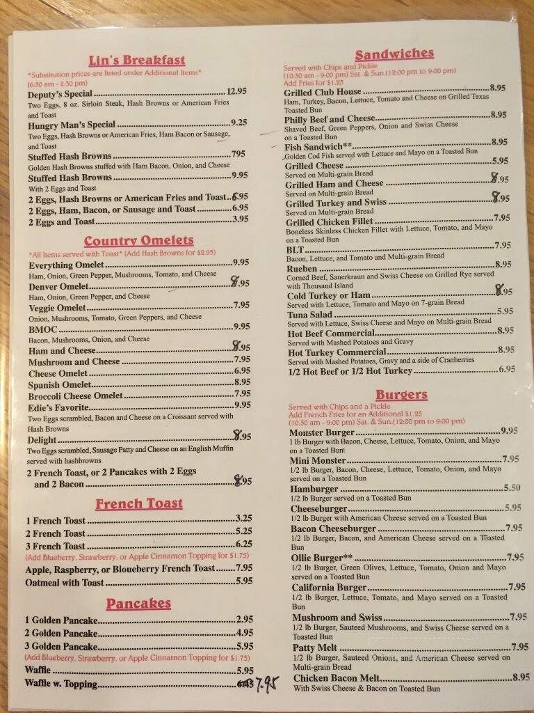 Edie Mae's Eatery - Delano, MN menu_pic