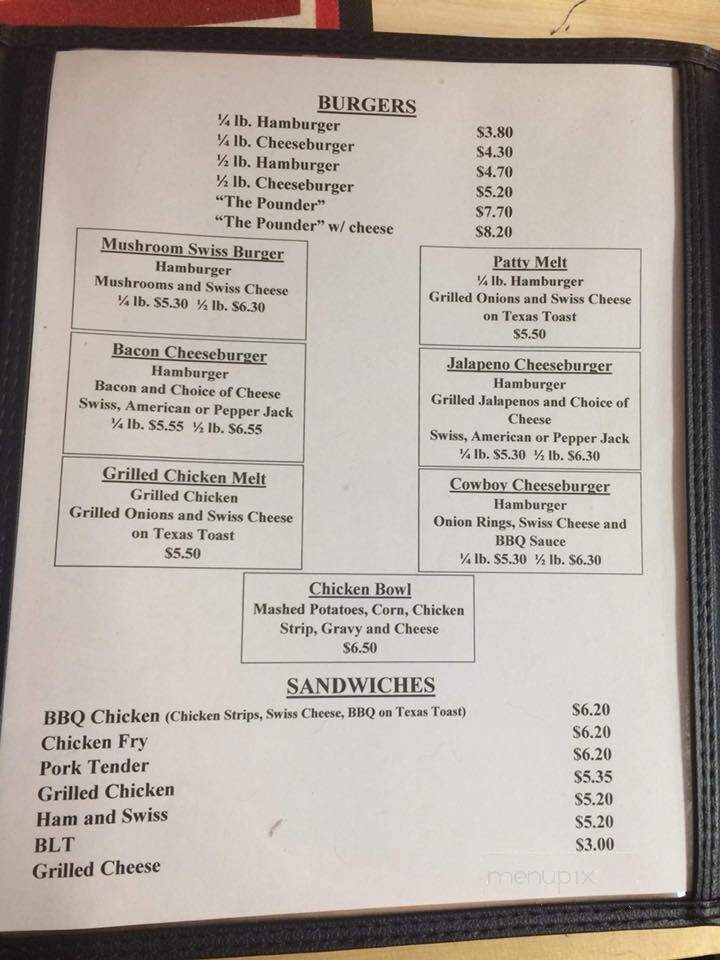Hilltop Restaurant & Steak - Cedar Vale, KS menu_pic