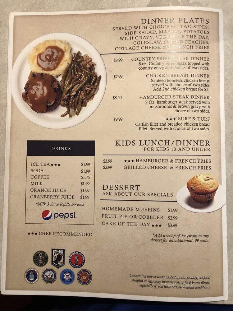 Suzie's Mid-Town Cafe - Reeds Spring, MO menu_pic