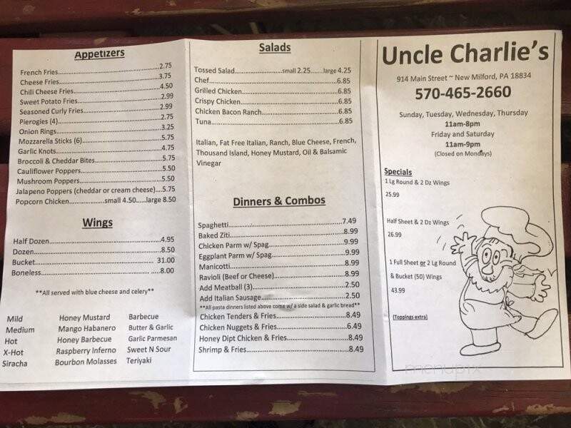 Uncle Charlie's Bella Pizza - New Milford, PA