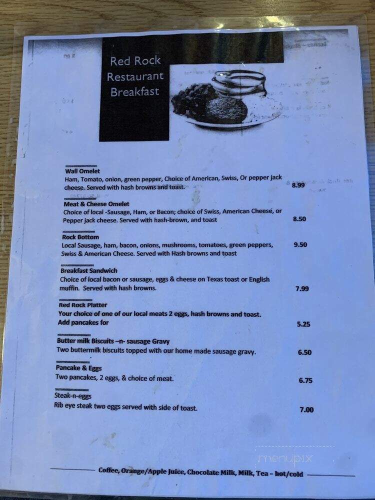 Red Rock Bar & Grill - Brandon, SD menu_pic