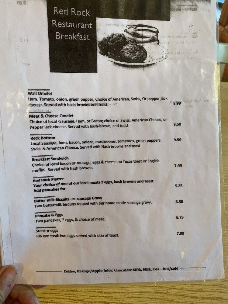 Red Rock Bar & Grill - Brandon, SD menu_pic